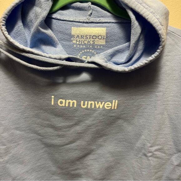 Call her‎ daddy “I am unwell” light blue cropped hoodie Size S - Picture 3 of 9